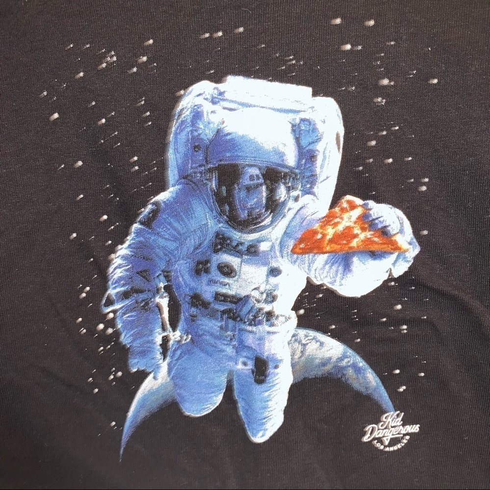 Kid Dangerous Boys' Astronaut Pizza Cotton Tee - Picture 3 of 5